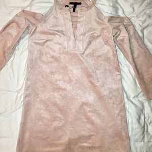 BCBG MAXAZRIA SUED DRESS (Pale pink)
